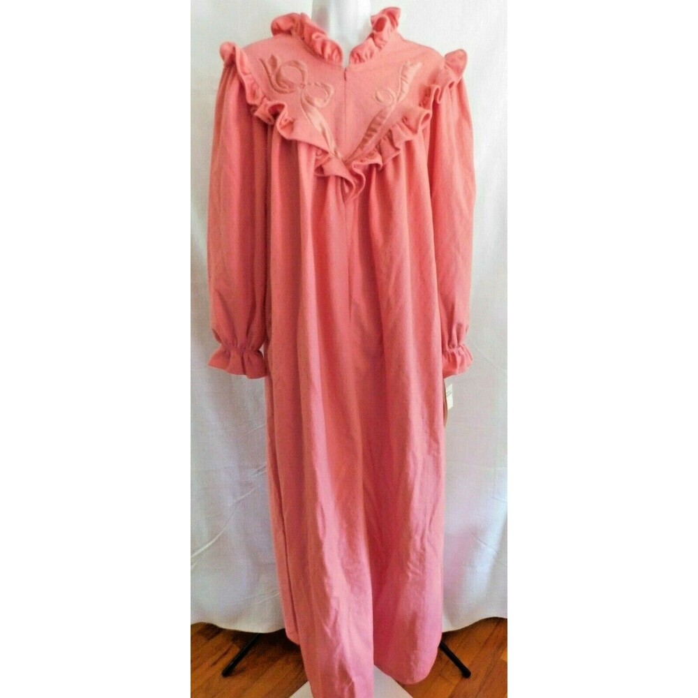 Vintage Komar Robe Marshall Fields Long Sleeve Pink Womens Size Medium  NEW